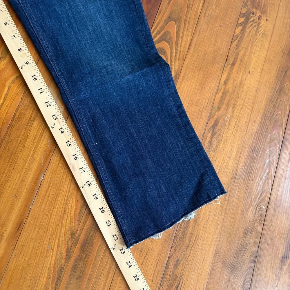 JCrew Women’s 9” Demo Boot Cut‎ Denim Jeans Frayed Hem size 29P